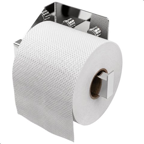 Porta Papel Higiênico com Adesivo na Parede Inox F.Df