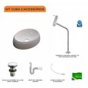 Ver imagem 3 de Kit Cuba Ov39 C/torneira Link 1062 Metal e Válvula Click 1 Polegada G e Sifão Pvc e Flexível Compace