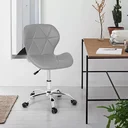 Ver imagem 5 de Cadeira Office Eiffel Slim Base Giratória Cinza - Cromada