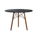 Ver imagem 2 de Mesa de Jantar Isabella Redonda 3 Pés em Madeira Tampo 80cm Preto