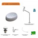 Ver imagem 3 de Kit Cuba Ov39 C/torneira Link 1062 Metal e Válvula Click 1 Polegada G e Sifão Pvc e Flexível Compace