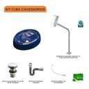 Ver imagem 3 de Kit Cuba Ov39 C/torneira Link 1062 Metal e Válvula Click 1 Polegada G e Sifão Cromado e Flexível com