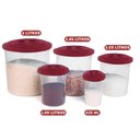 Ver imagem 4 de Kit 5 Potes Porta Mantimentos Grande Arroz Feijao Sal Acucar Multiuso Organizador Alimentos Plastico