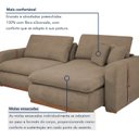 Ver imagem 6 de Sofá Cama Retrátil e Reclinável 2 Lugares Pés Madeira Maciça 210cm França Yescasa