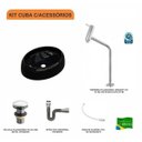 Ver imagem 3 de Kit Cuba Ov39 C/torneira Link 1062 Metal e Válvula Click 1 Polegada G e Sifão Cromado e Flexível com