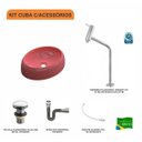 Ver imagem 3 de Kit Cuba Ov39 C/torneira Link 1062 Metal e Válvula Click 1 Polegada G e Sifão Cromado e Flexível com