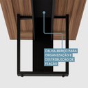 Ver imagem 6 de Mesa de Reunião 2,00m Pé Quadrado Metal 1c Tomada Ng Pr F5 Cor:nogal com Preto