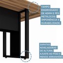 Ver imagem 5 de Mesa de Reunião 2,00m Pé Quadrado Metal 1c Tomada Ng Pr F5 Cor:nogal com Preto