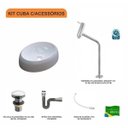 Ver imagem 3 de Kit Cuba Ov39 C/torneira Link 1062 Metal e Válvula Click 1 Polegada G e Sifão Cromado e Flexível com