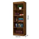 Ver imagem 3 de Armário Livreiro 4 Prateleiras Caio J&a Móveis Jequitibá