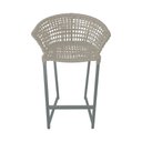 Ver imagem 3 de Conjunto Bistrô Champanheira Cinza Tampo Ripado e 2 Banquetas Reis Corda Náutica Areia