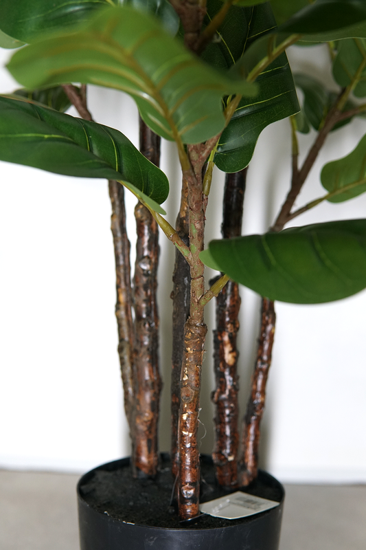 Arvore Planta Artificial Folhagem Ficus Lyrata 150cm Premium - 4