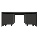 Ver imagem 4 de Mesa Organizadora de Brinquedos Infantil 120cm 2 Baús 100% Mdf Plancasa:preto