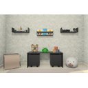 Ver imagem 2 de Mesa Organizadora de Brinquedos Infantil 120cm 2 Baús 100% Mdf Plancasa:preto