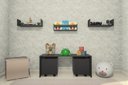 Ver imagem 2 de Mesa Organizadora de Brinquedos Infantil 120cm 2 Baús 100% Mdf Plancasa:preto