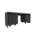 Ver imagem 3 de Mesa Organizadora de Brinquedos Infantil 120cm 2 Baús 100% Mdf Plancasa:preto