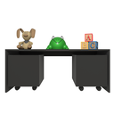 Ver imagem 1 de Mesa Organizadora de Brinquedos Infantil 120cm 2 Baús 100% Mdf Plancasa:preto