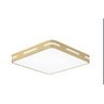 Plafon de Sobrepor Quadrado Dourado 40cm Led 30w 3 em 1 Bivolt Paris Luz - 1