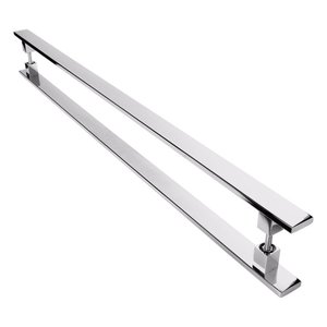 Puxador Inox para Porta Pivotante Madeira Vidro 70 Cm