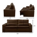 Ver imagem 3 de Sofá Retrátil e Reclinável 3 Lugares com Molas 1,80m Elisa Suede Rover & Beato