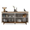 Buffet Decorativo Flow de 4 Portas - Ej Móveis - Off White e Freijó - 6