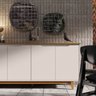 Buffet Decorativo Flow de 4 Portas - Ej Móveis - Off White e Freijó - 5