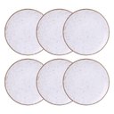 Ver imagem 1 de Jogo de Pratos Rasos 6 Pcs Rústico 25 Cm Porcelana Decorada Tramontina
