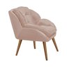 Poltrona Decorativa Agata Veludo Rose - Fortbello Estofados - 3