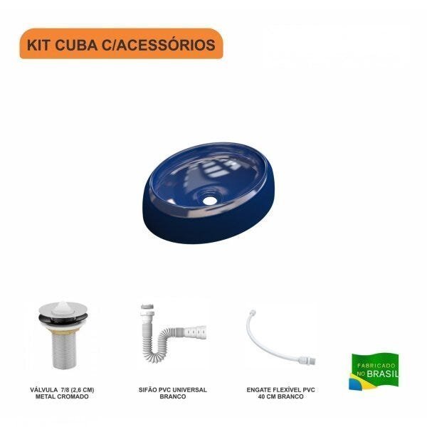 Kit Cuba OV39 C/Válvula 1 Polegada e Sifão Pvc e Flexível Compace - 3