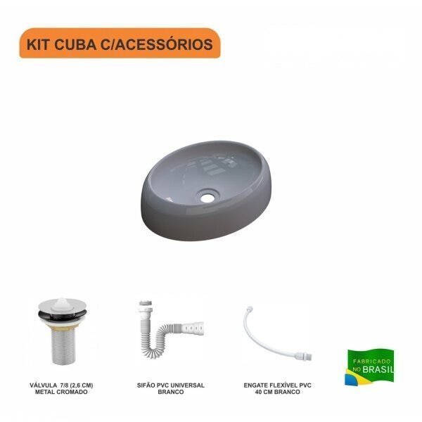 Kit Cuba OV39 C/Válvula 1 Polegada e Sifão Pvc e Flexível Compace - 3