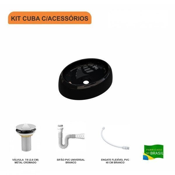 Kit Cuba OV39 C/Válvula 1 Polegada e Sifão Pvc e Flexível Compace - 3
