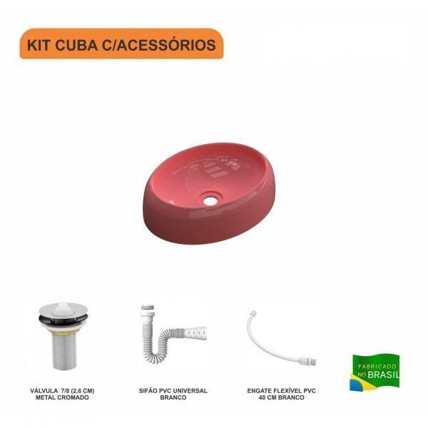 Kit Cuba OV39 C/Válvula 1 Polegada e Sifão Pvc e Flexível Compace - 3