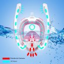 Ver imagem 5 de Mascara de Mergulho Snorkel Duplo Protetor Ouvido Oculos 180 Graus Piscina Nataçao Mar Praia Esporte