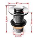 Ver mais imagens de Kit Cuba Ov39 C/válvula Click 1 Polegada B e Sifão Pvc e Flexível Compace