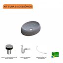 Ver imagem 3 de Kit Cuba Ov39 C/válvula Click 1 Polegada B e Sifão Pvc e Flexível Compace