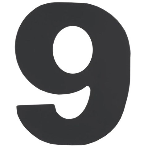 Número Residencial de Alumínio Composto Preto - Pinceis Atlas Número Residencial de Alumínio Compost