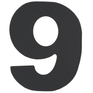 Número Residencial de Alumínio Composto Preto - Pinceis Atlas Número Residencial de Alumínio Compost