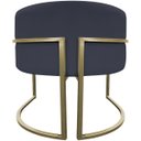 Ver mais imagens de Poltrona Decorativa Recepção Luna Suede Base Ferro Champagne