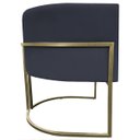 Ver imagem 6 de Poltrona Decorativa Recepção Luna Suede Base Ferro Champagne