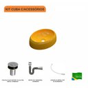 Ver imagem 3 de Kit Cuba Ov39 C/válvula Click 1 Polegada B e Sifão Cromado e Flexível Compace