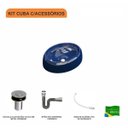 Ver imagem 3 de Kit Cuba Ov39 C/válvula Click 1 Polegada B e Sifão Cromado e Flexível Compace