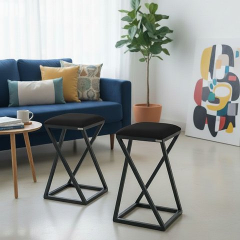 2 Banquinhos de Ferro:preto