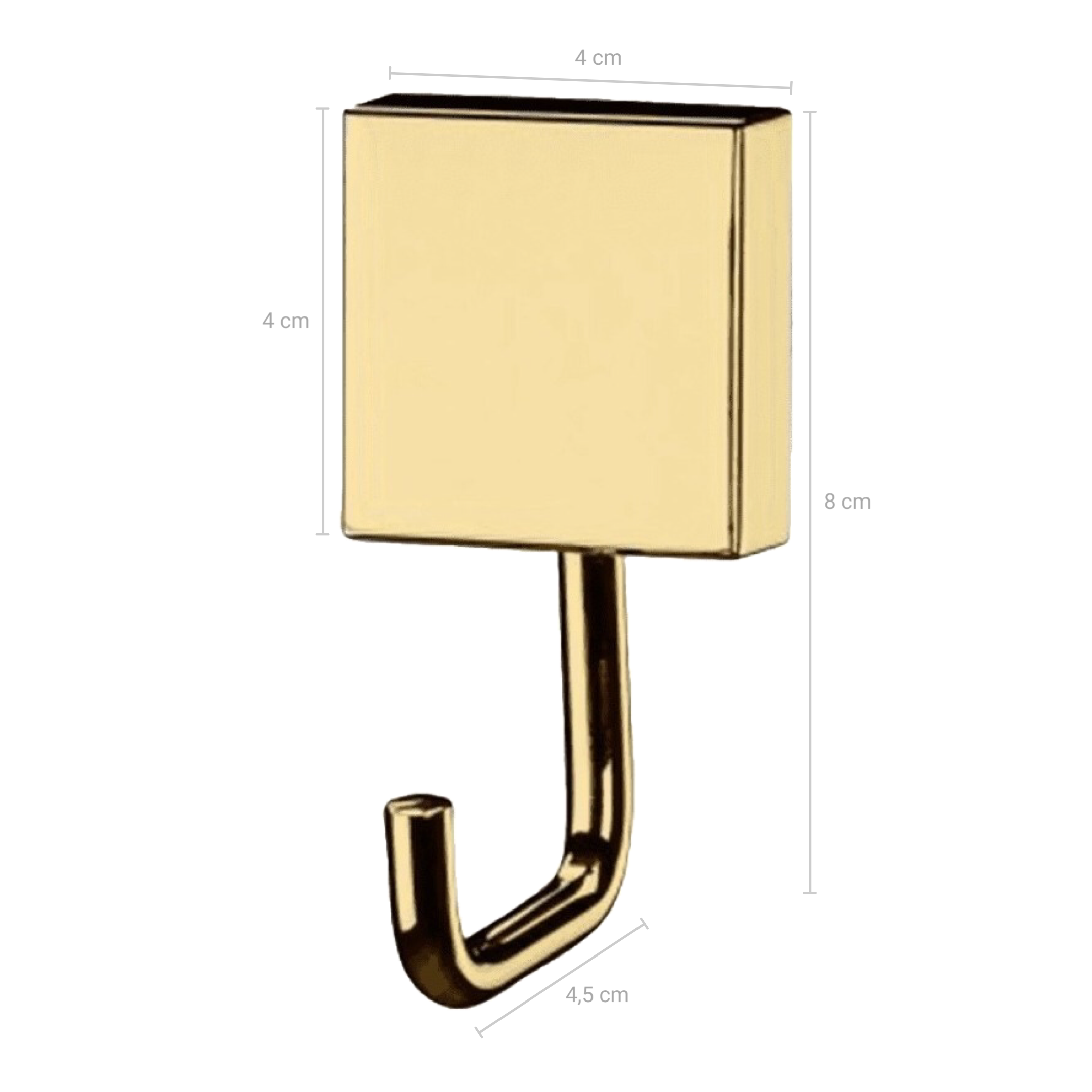 Kit 3 Ganchos Multiuso Dourado C/ Kit Fixação Porta Toalha Cabide Future - 2