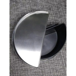 Saleiro Plástico com Tampa de Aço 1kg de Bancada Forma Inox:Preto - 3