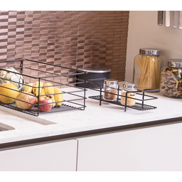 Saleiro Plástico com Tampa de Aço 1kg de Bancada Forma Inox:Preto - 4