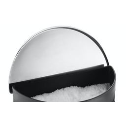 Saleiro Plástico com Tampa de Aço 1kg de Bancada Forma Inox:Preto - 2