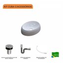 Ver imagem 3 de Kit Cuba Ov39 C/válvula Click 1 Polegada B e Sifão Cromado e Flexível Compace