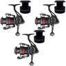 Kit 3 Molinete Marine Sports Prisma Fd 1000 Drag 4,5kg + Carretel Extra - 1