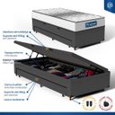 Ver imagem 5 de Cama Box Baú com Colchão de Molas Ensacadas Double Face Essence Probel + Auxiliar Solteiro 88cm