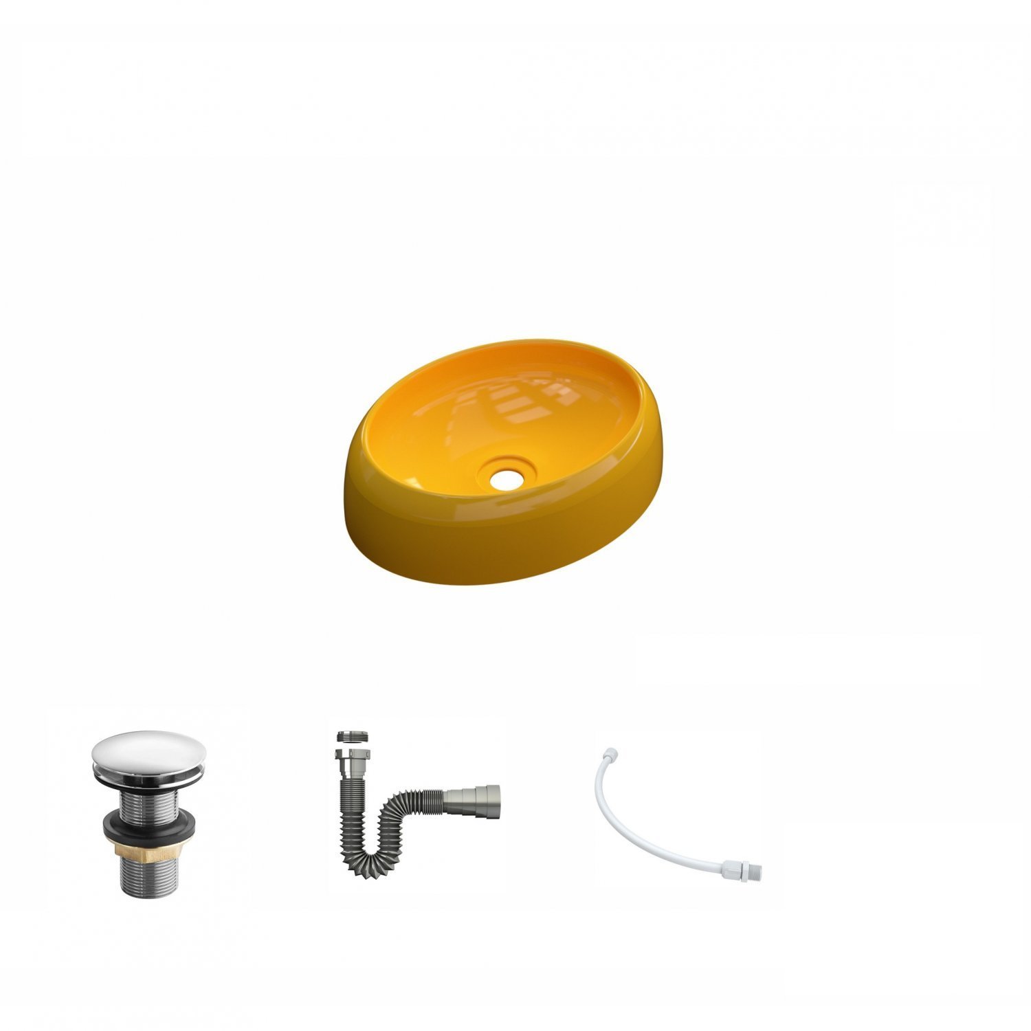 Kit Cuba Ov39 com Válvula Click 1 Polegada G e Sifão Cromado e Flexível Compace - 2
